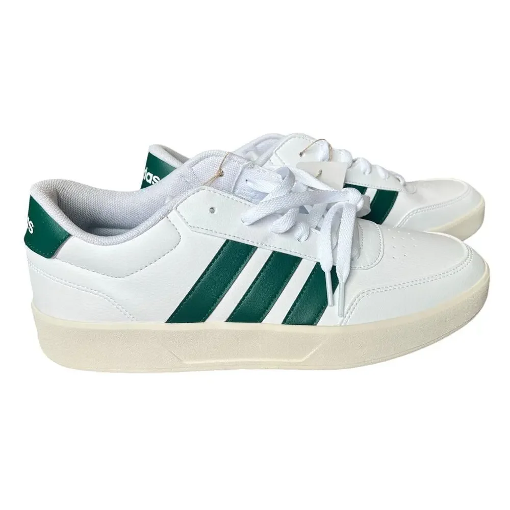 NWT ADIDAS Breaknet 3.0 Sneaker, Tennis Shoe, Men's Size 10, White/Green